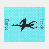 Girls Dance Polka Dot Fleece Deken (Voorkant (Horizontaal))
