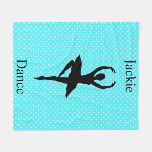 Girls Dance Polka Dot Fleece Deken (Voorkant (Horizontaal))