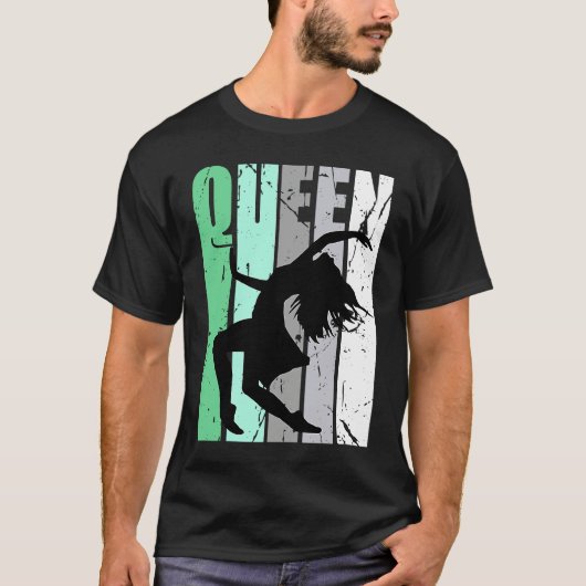 Girls Dance Queen Dancer Retro Graphic Motivate T-shirt (Voorkant)