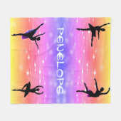 Girls Dance Rainbow Fleece Blanket Deken (Voorkant (Horizontaal))