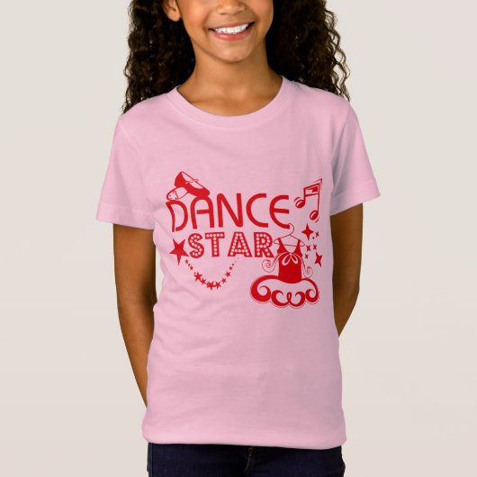 Girls Dance Star Raglan T-shirt (Voorkant)