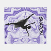 Girls Dance White en Paarse Swirl Fleece Deken (Voorkant (Horizontaal))