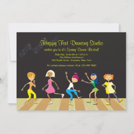 Girls Dancing Overweging Invitation Kaart