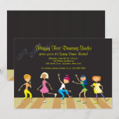 Girls Dancing Overweging Invitation Kaart (Voorkant / Achterkant)