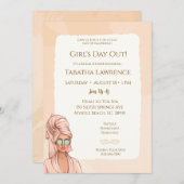 Girls Day Out Spa Bruids Douche Uitnodiging (Voorkant / Achterkant)
