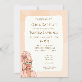 Girls Day Out Spa Bruids Douche Uitnodiging