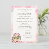 Girls Day Out Spa-uitnodiging Kaart (Staand voorkant)