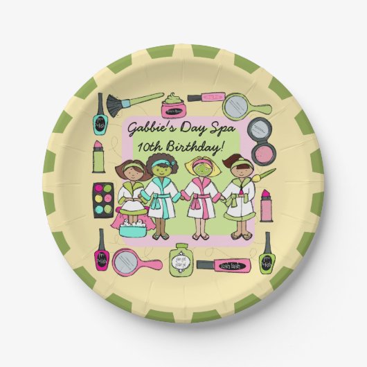 Girls Day Spa Birthday Paper Bord (Voorkant)