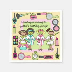 Girls Day Spa Birthday Paper Napkins Servet