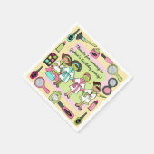 Girls Day Spa Verjaardagspapier servetten (Hoek)
