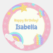 Girl's Delight Pop het Ronde Sticker (Voorkant)