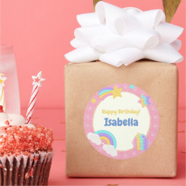 Girl's Delight Pop het Ronde Sticker