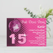 Girl's Disco Birthday Party Kaart (Staand voorkant)