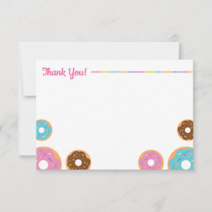 Girl's Donut Party - Dank je Nota Kaart