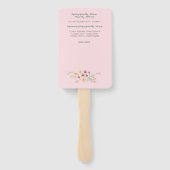 GIRLS Doopprogramma Fan - met sjabloonvelden Handwaaier (Achterkant)