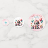 Girl's Dragon thema verjaardagsfeestje Confetti (Voorkanten)