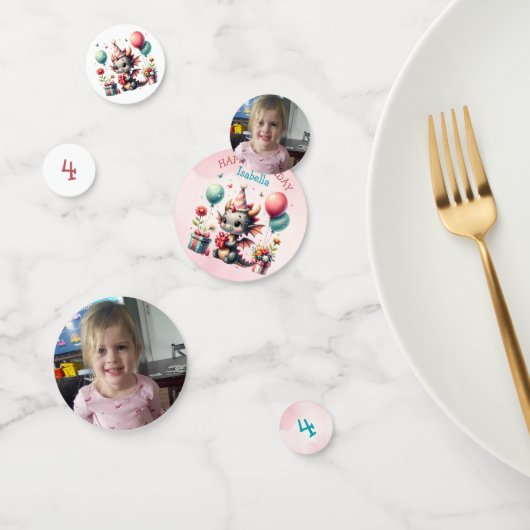 Girl's Dragon thema verjaardagsfeestje Confetti (Groep)