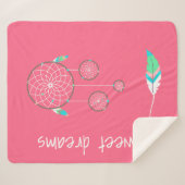 Girls Dream Catcher Sherpa Blanket Sherpa Deken (Voorkant (horizontaal))