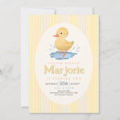 Girls Duckling Puddle Summer Birthday Kaart (Voorkant)