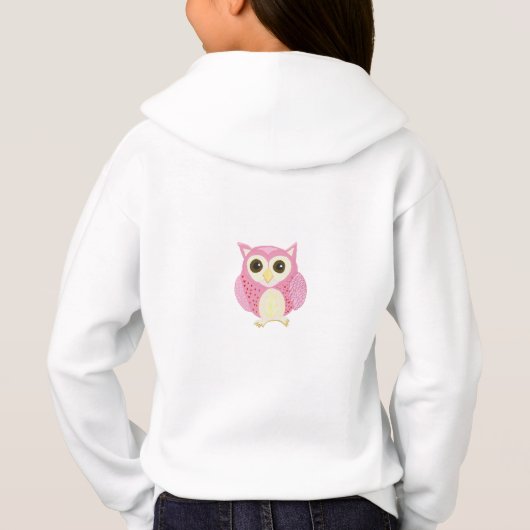 Girls editable pink Owls (Achterkant)