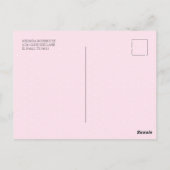 Girls Elegant Pink Floral First Heilige Communie Briefkaart (Achterkant)