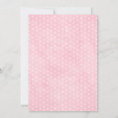 Girl's Elephant Baby shower bedankkaart Kaart (Achterkant)