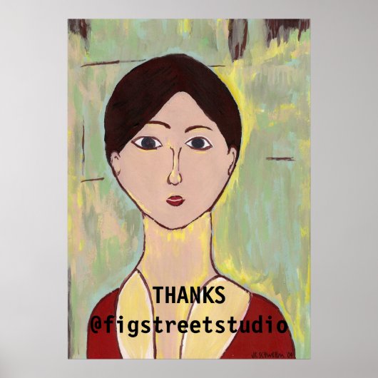 Girl's Face after Matisse, add text Poster (Voorkant)