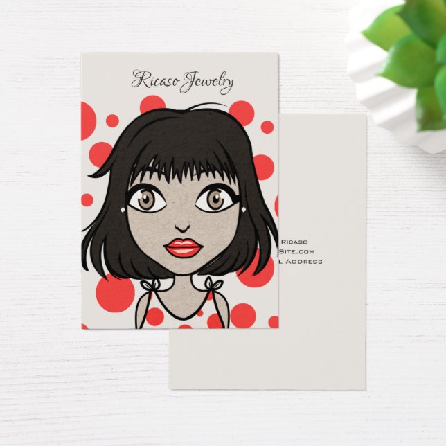 Girls Face die achtergrondse Craft verdient Visitekaartje (Bureau)