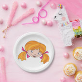 Girls Face Papieren Bordje (Feest)