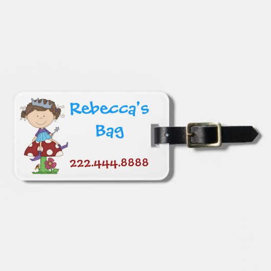 Girl's Fairy Bagagelabel (Voorkant horizontaal)