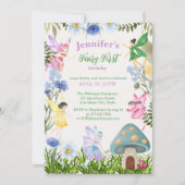 Girl's Fairy Eerste Verjaardag Feeën en bloemen Kaart (Voorkant)