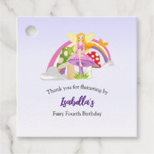 Girls Fairy Mushroom Rainbow Birthday