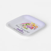 Girls Fairy Mushroom Rainbow Birthday Papieren Bordje (Gebogen)