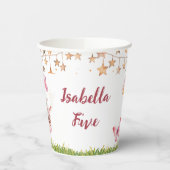 Girls Fairy Tale Castle Frog Mushroom Birthday Papieren Bekers (Links)