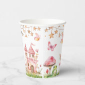 Girls Fairy Tale Castle Frog Mushroom Birthday Papieren Bekers (Rechts)