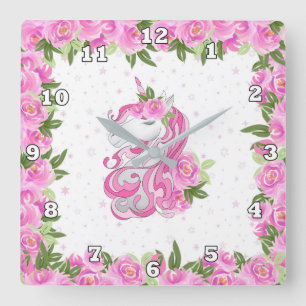 Girls Fantasy unicorn decor klok