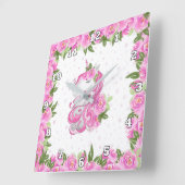 Girls Fantasy unicorn decor klok (Hoek)