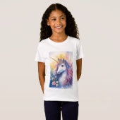 Girl's Fantasy Unicorn T-shirt (Voorkant volledig)