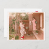 "Girls' Feelings" 乙女心 日本 着物 女性 ヴィンテージ 写真 和風 Briefkaart (Voorkant / Achterkant)