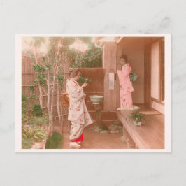 "Girls' Feelings" 乙女心　日本　着物　女性　ヴィンテージ 写真　和風 Briefkaart