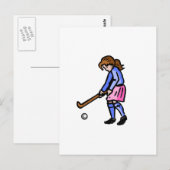 Girls Field Hockey Briefkaart (Voorkant / Achterkant)
