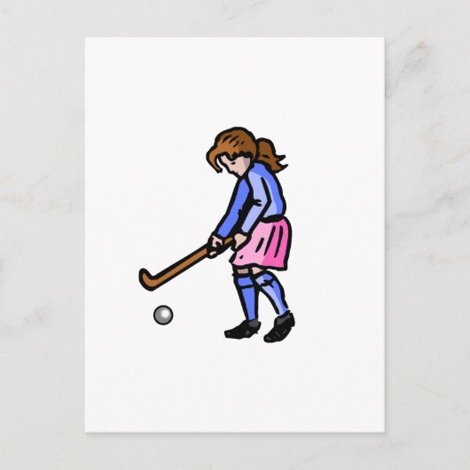 Girls Field Hockey Briefkaart (Voorkant)