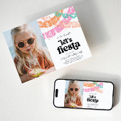 Girl's Fiesta Foto Uitnodiging Verjaardag