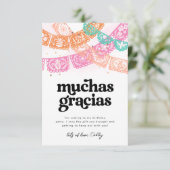 Girl's Fiesta Verjaardag Dank u Kaarten (Staand voorkant)