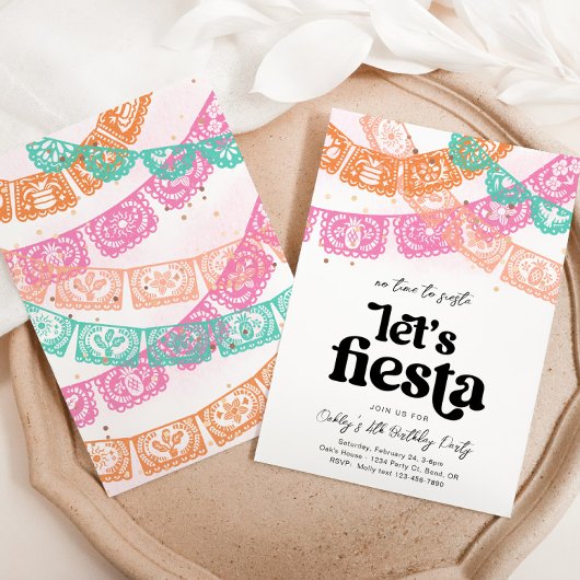 Girl's Fiesta Verjaardag Uitnodiging