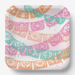 Girl's Fiesta Verjaardagsfeestje Borden Papieren Bordje