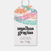 Girl's Fiesta Verjaardagsgunst Tags Cadeaulabel (Voorkant)