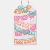 Girl's Fiesta Verjaardagsgunst Tags Cadeaulabel (Achterkant)