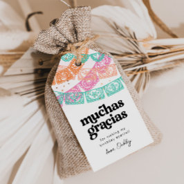 Girl's Fiesta Verjaardagsgunst Tags Cadeaulabel