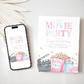 Girl's Film Party Uitnodiging